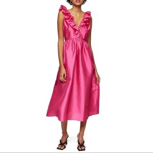 Topshop Taffeta A Line Dress